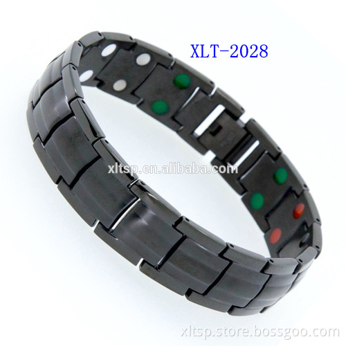 Promotional bio energy bracelet men stainless steel cuff bracelet